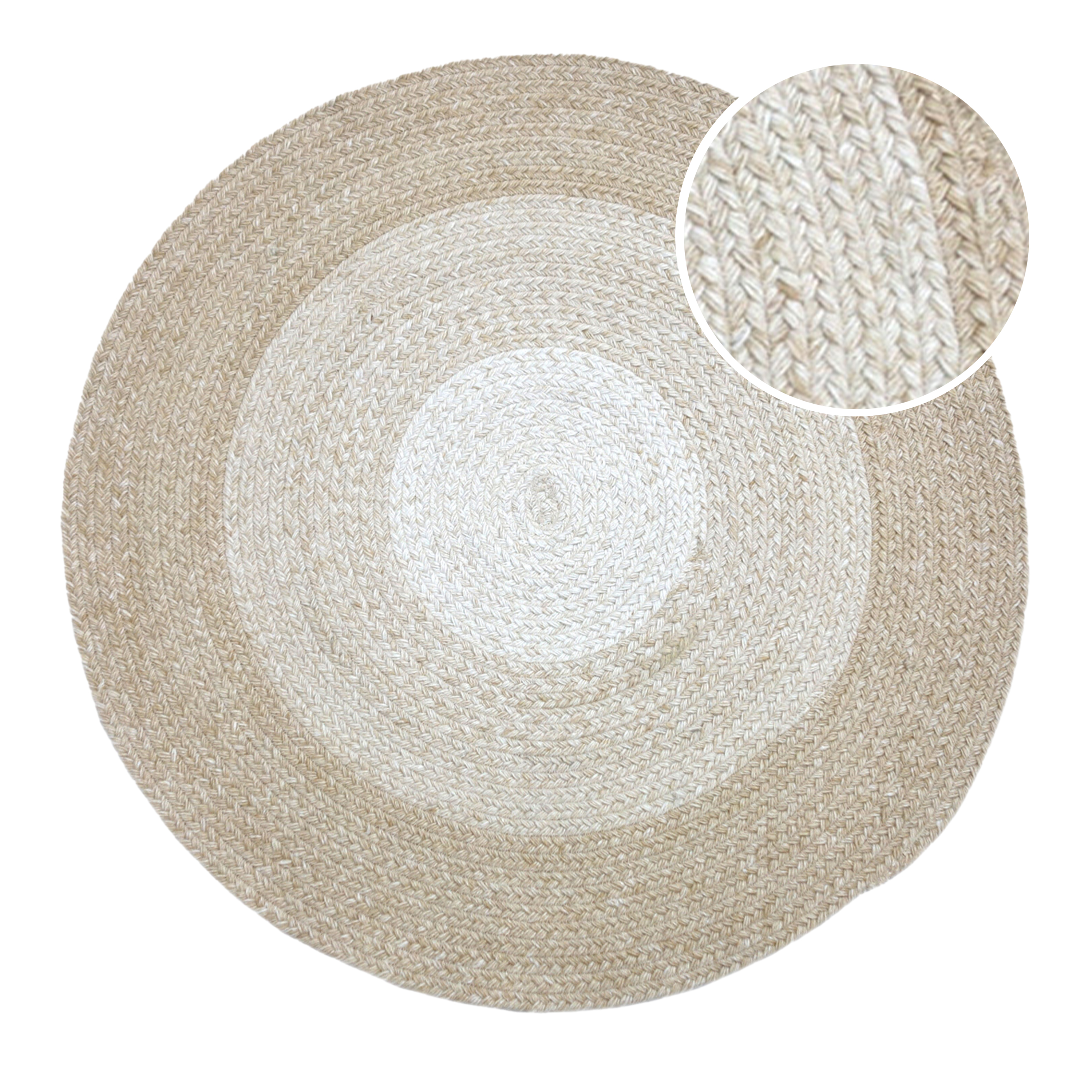 Corfu Buitenkleed – Rond – Ø 180 cm – Beige/Wit