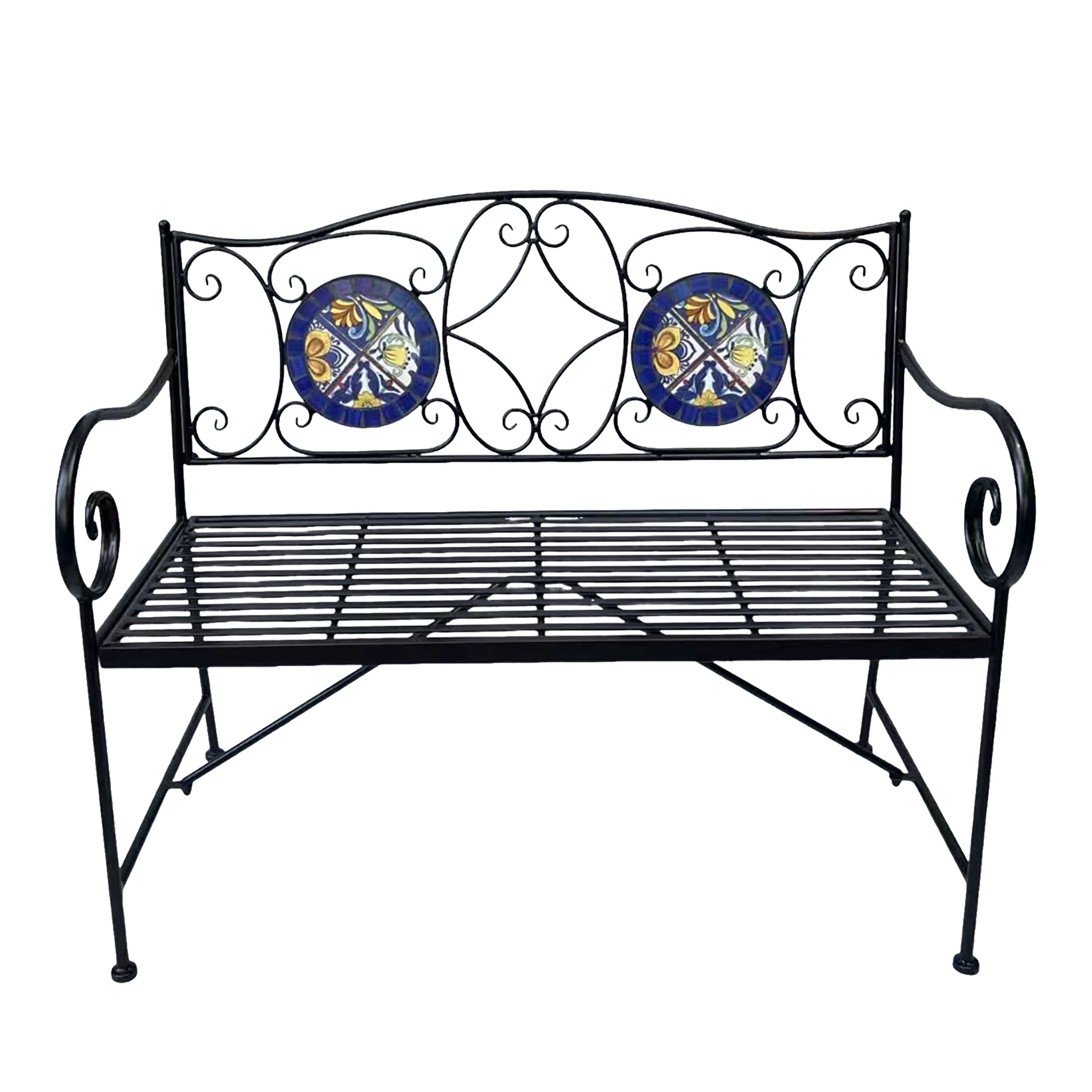 Margot Mozaïek Tuinbank Mediterrane stijl Blauw/geel