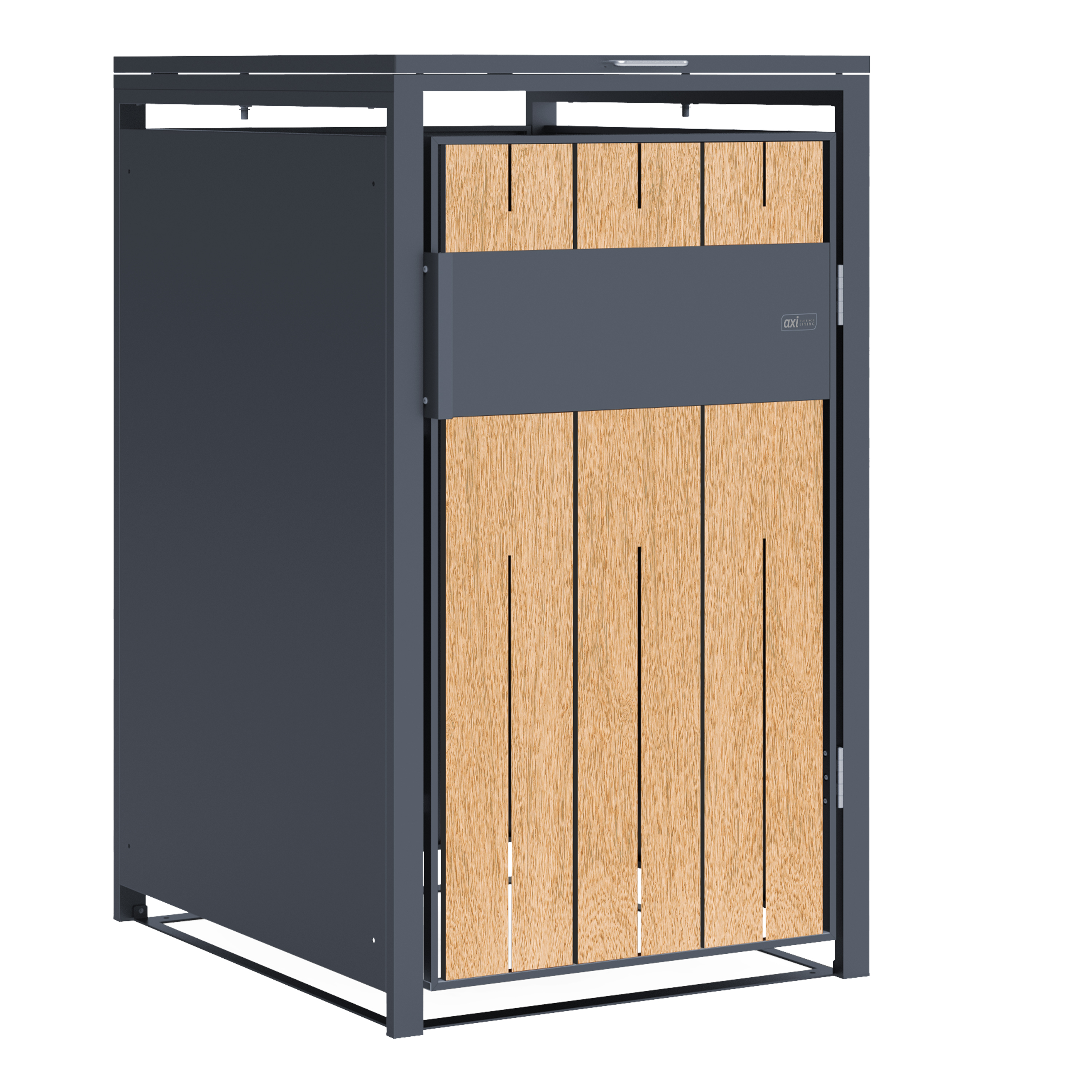 Luke Containerombouw - Metaal Antraciet/Houtlook 1 x 240 L