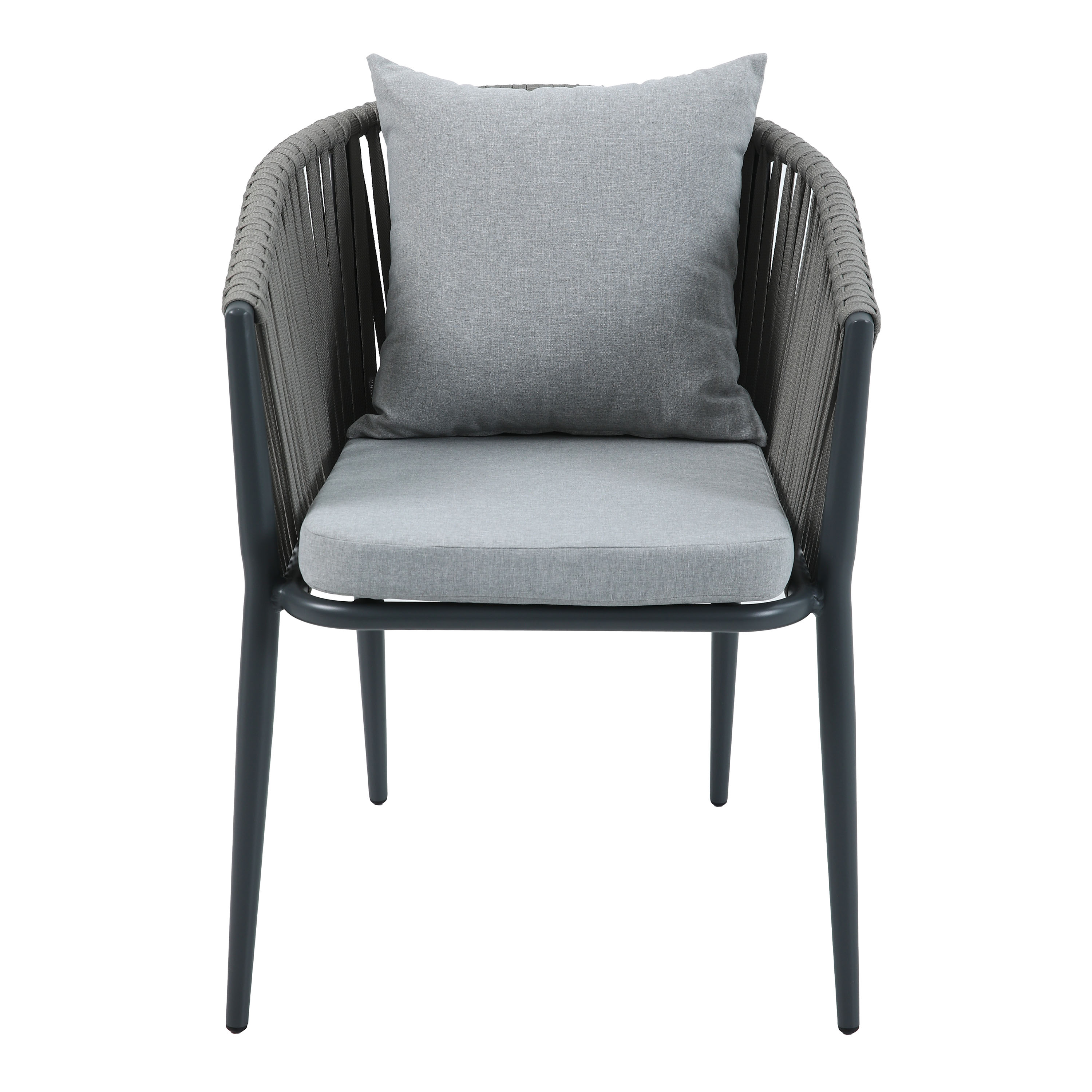 Jay/Faye 150 cm Dining Tuinset 7-delig - Antraciet