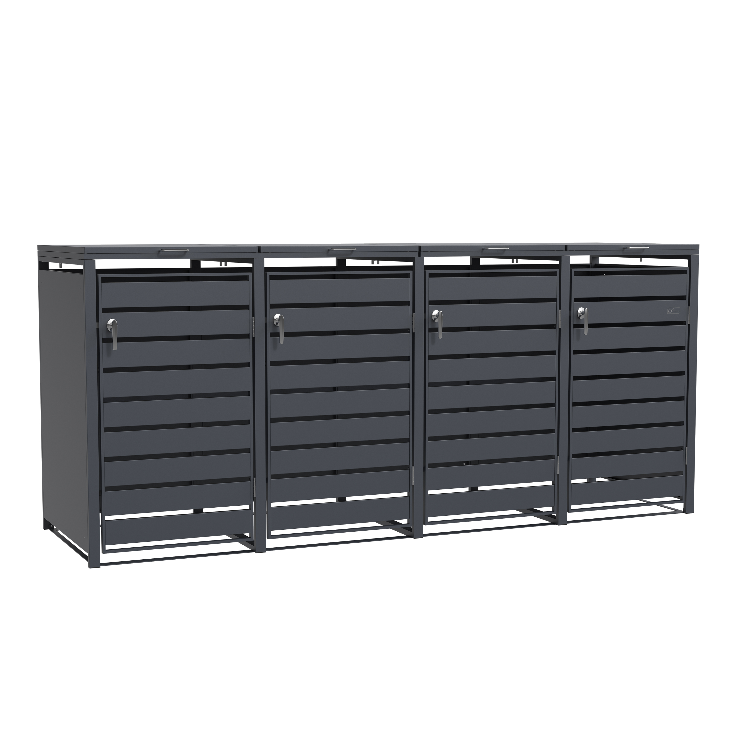 Lucas Metalen Containerbak - Antraciet 4x 240L