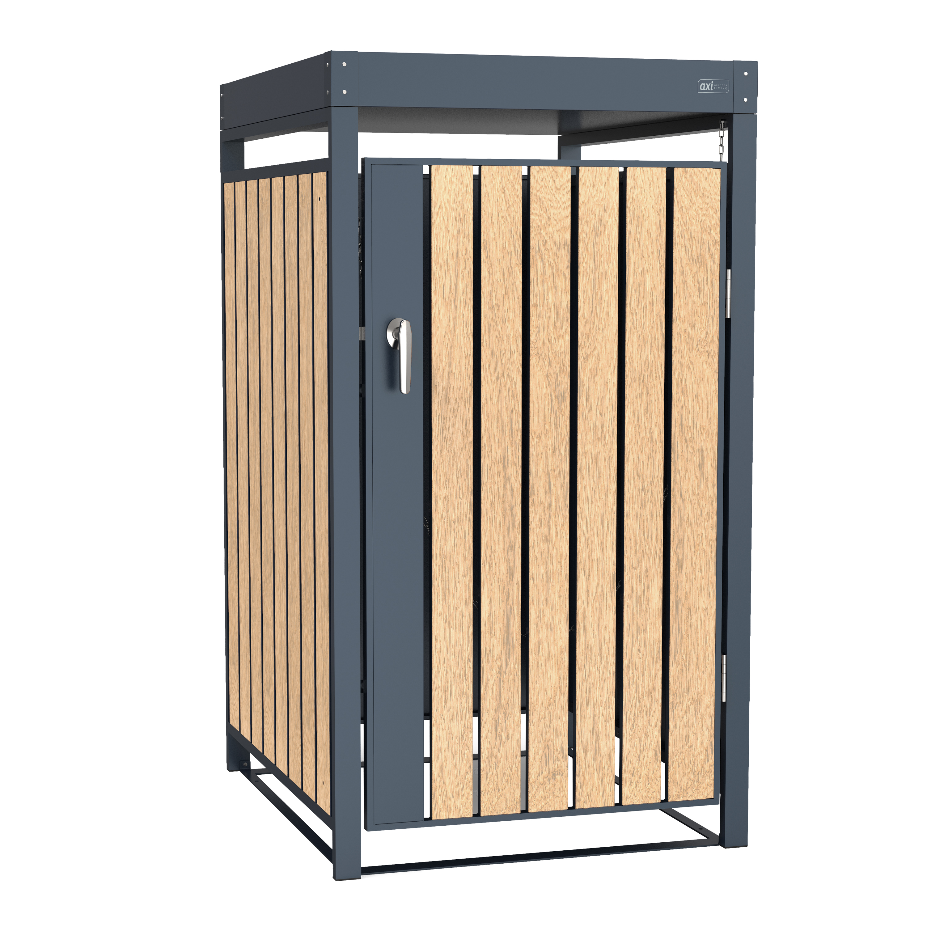 Leon Metalen Containerbak - Antraciet/Houtlook 1x 240L