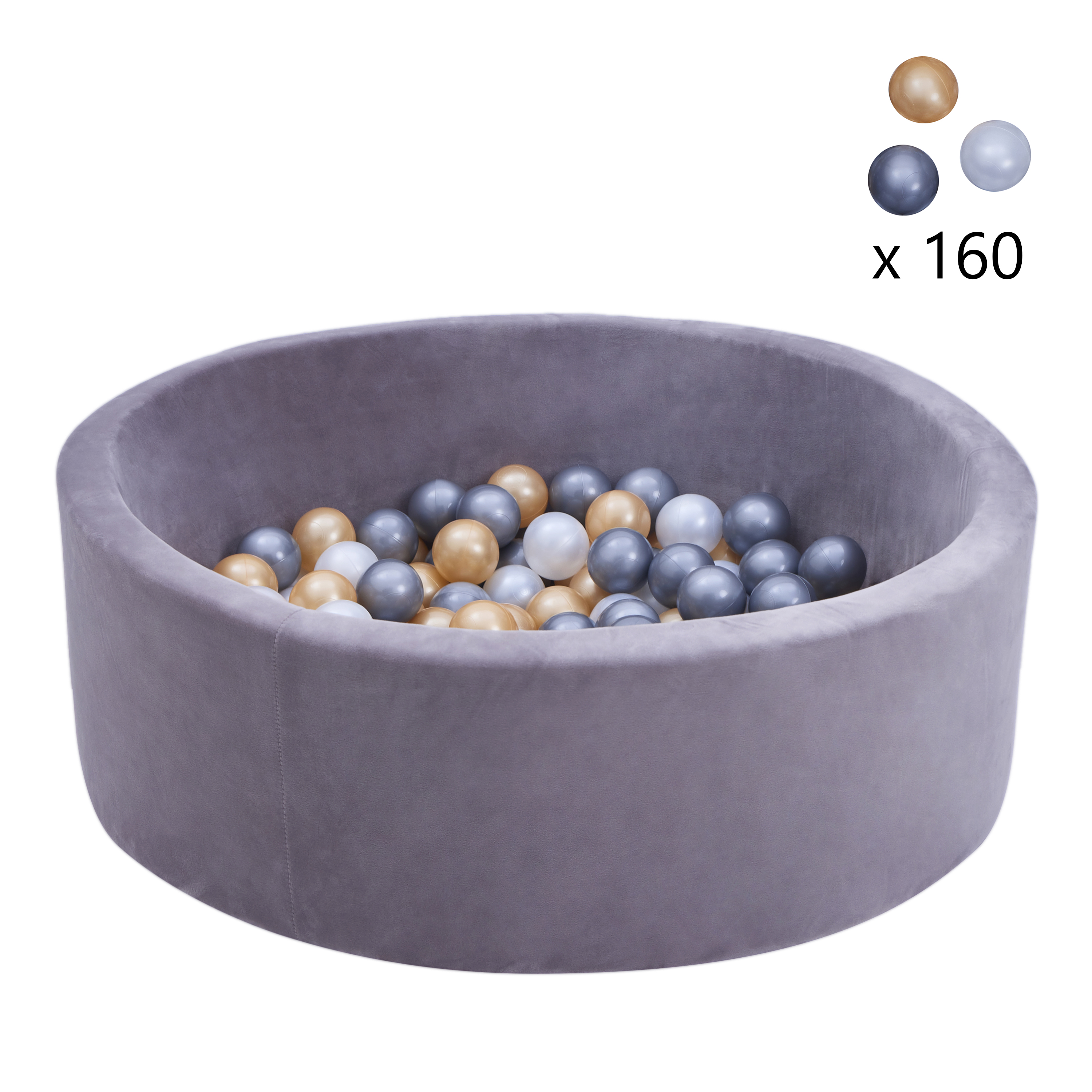 Boaz Ballenbak Incl. 160 ballen - Grijs