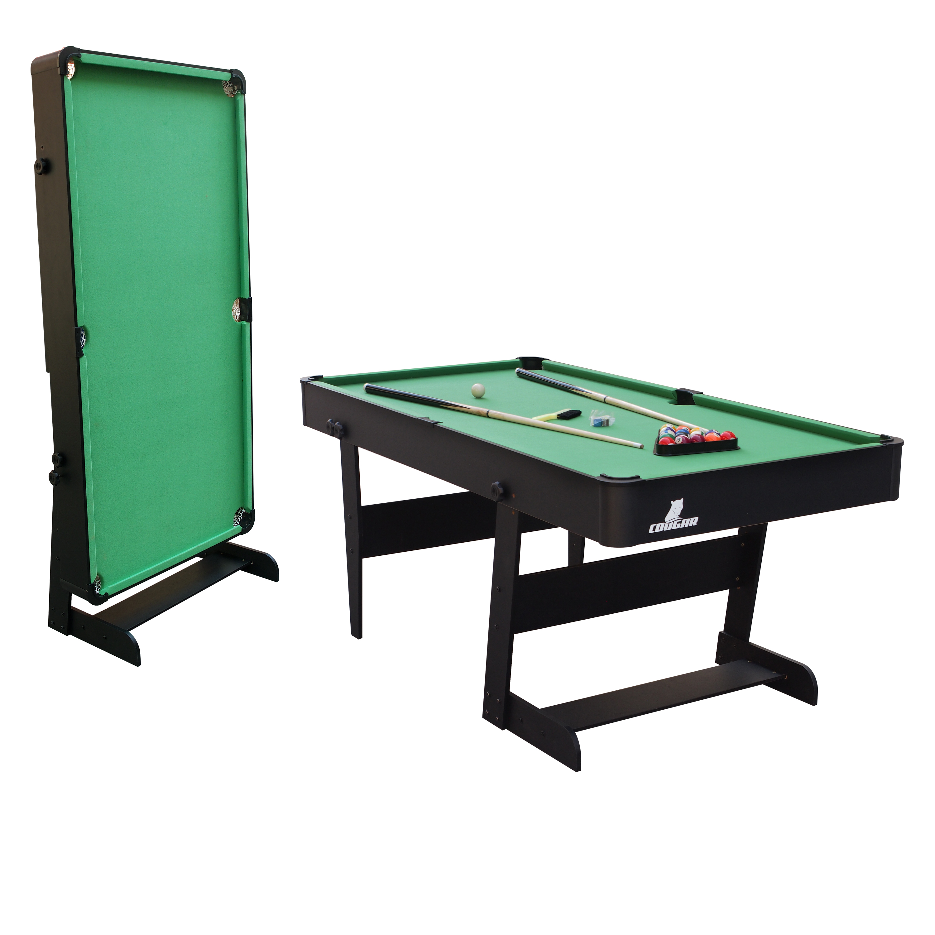 Hustle XL opklapbare Pooltafel Zwart