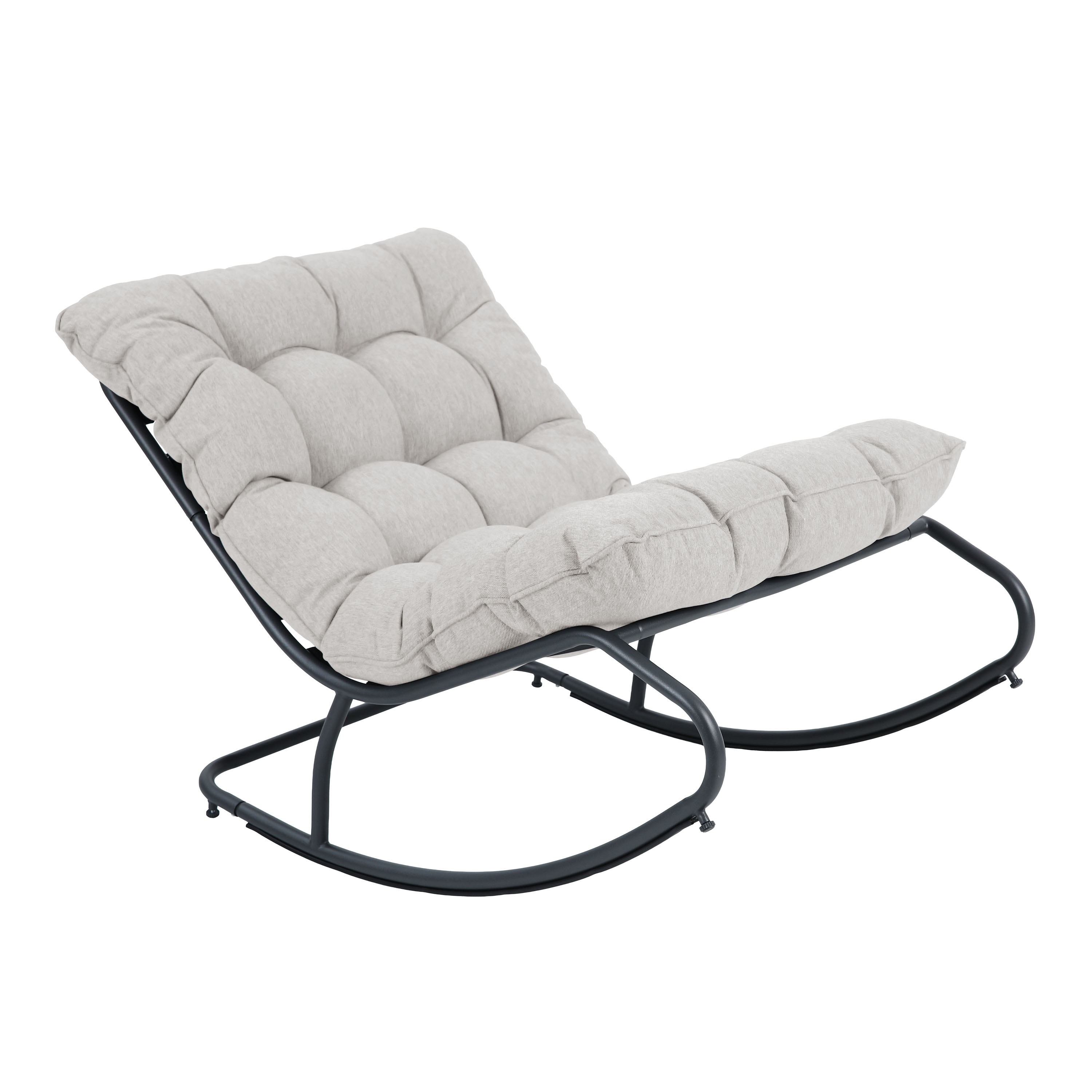 Ruby Schommelstoel Zwart/beige