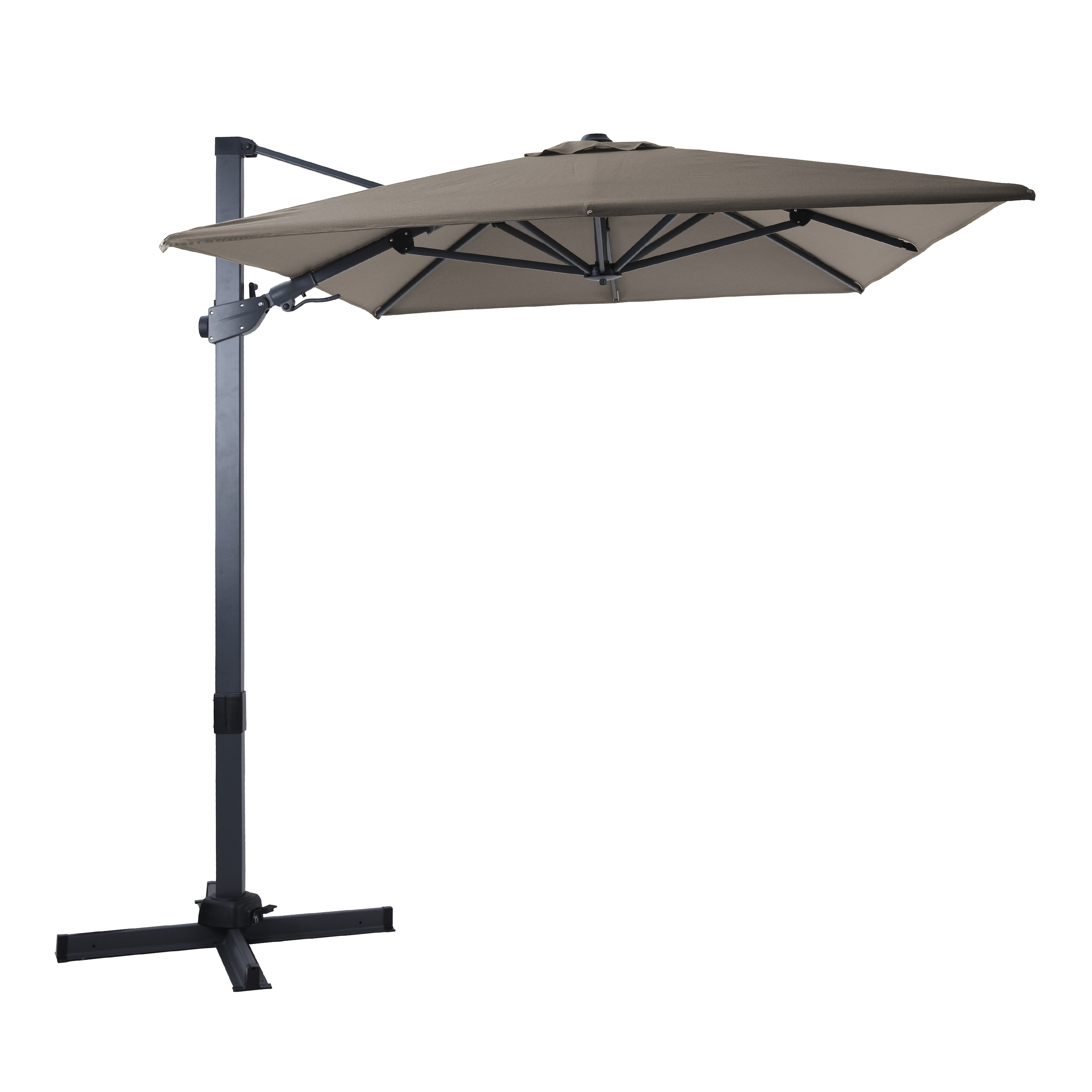 Milad Premium Zweefparasol 200x300 Antraciet/taupe