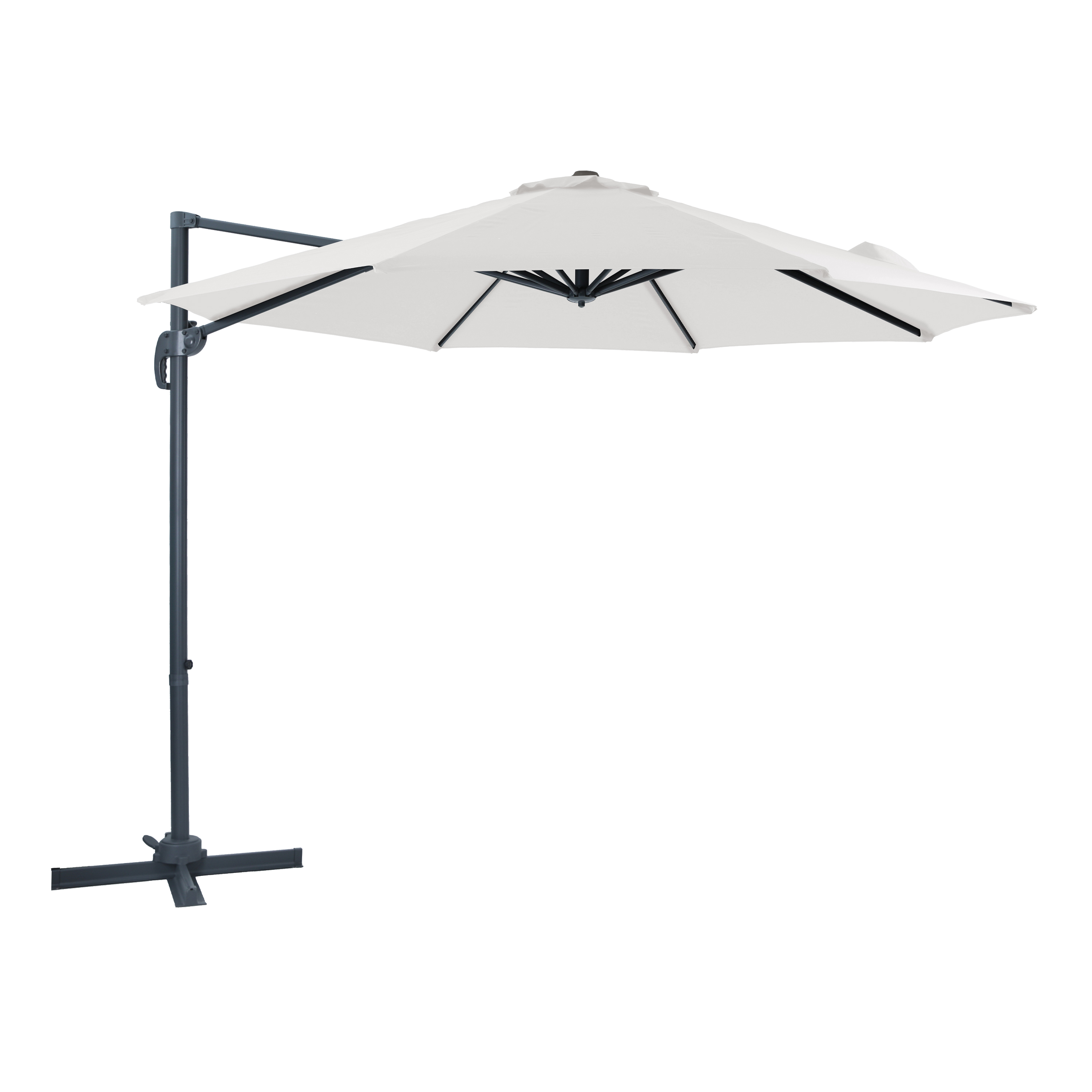 Marisol Zweefparasol Ø 300cm Antraciet/beige