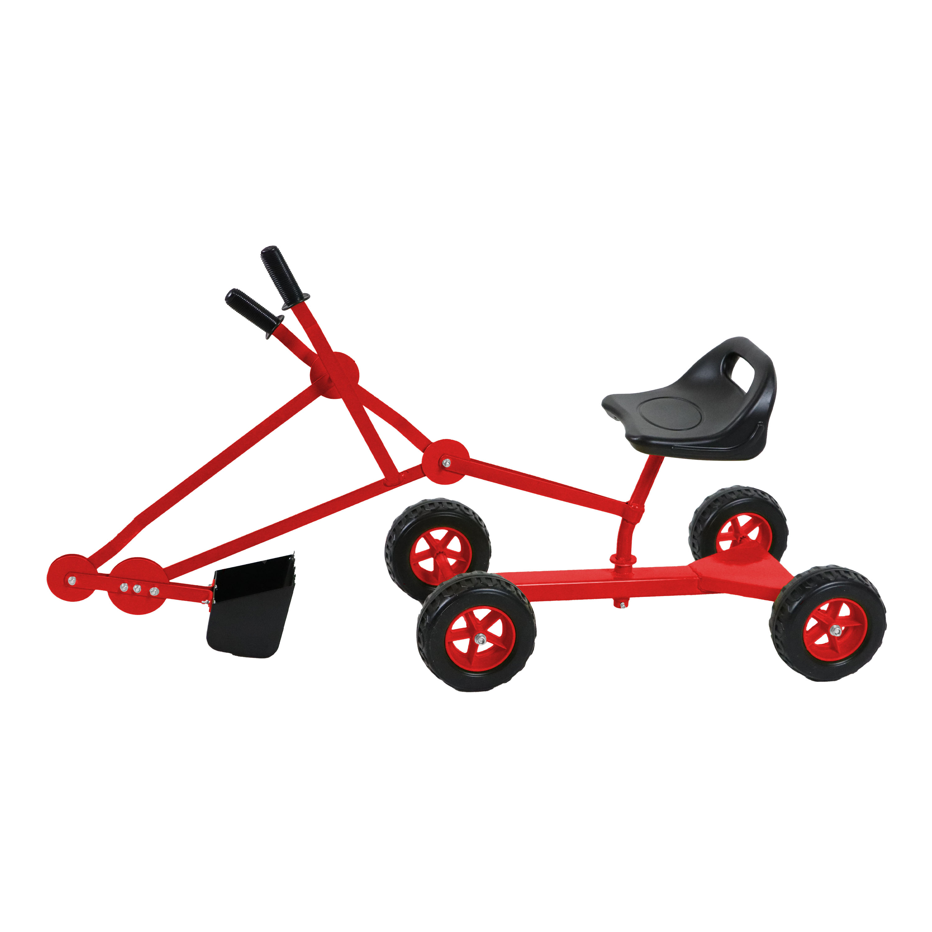 Dean de Graafmachine voor in de zandbak Rood/zwart 4 wielen