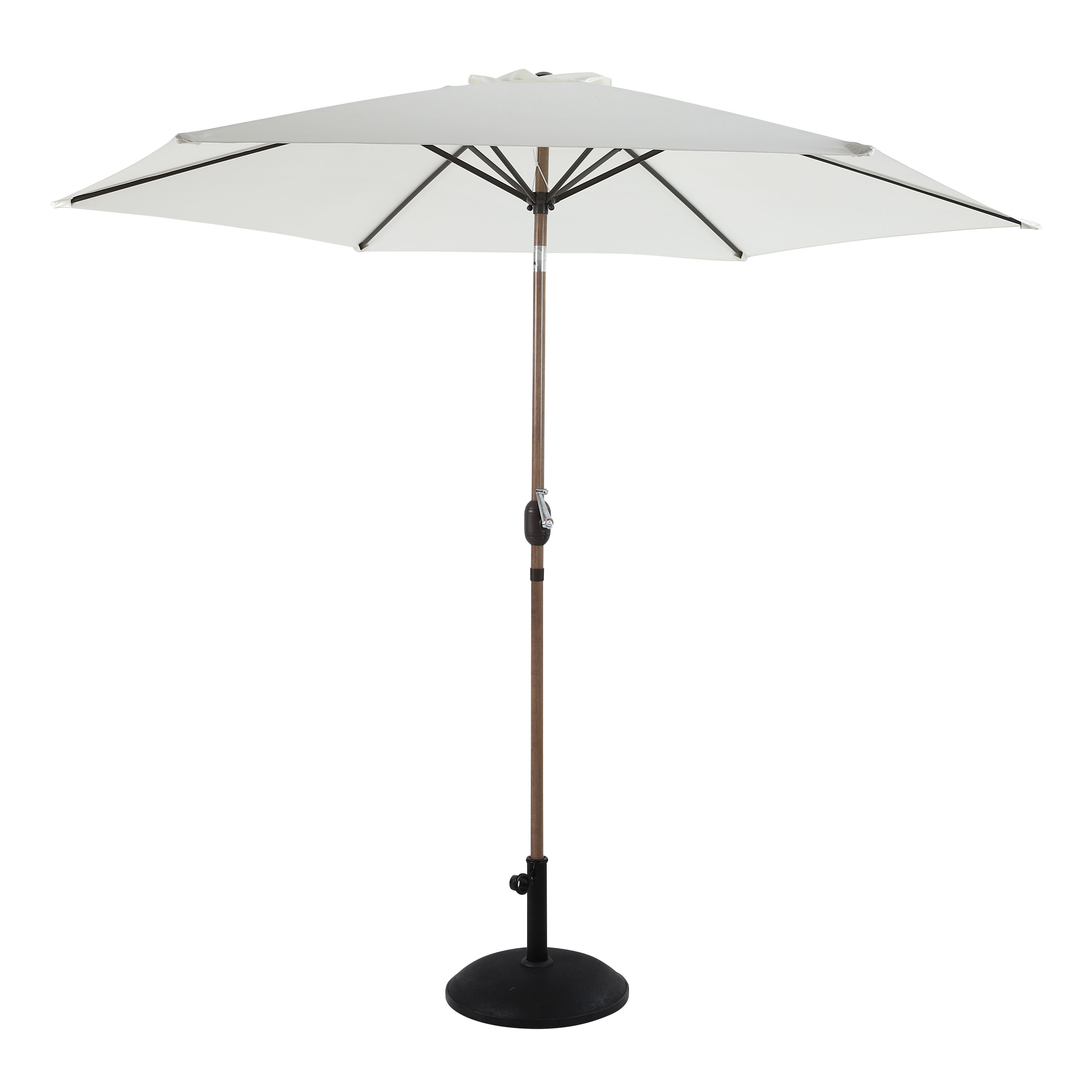 Noor Stokparasol Ø 300cm incl parasolvoet Eikenlook/beige