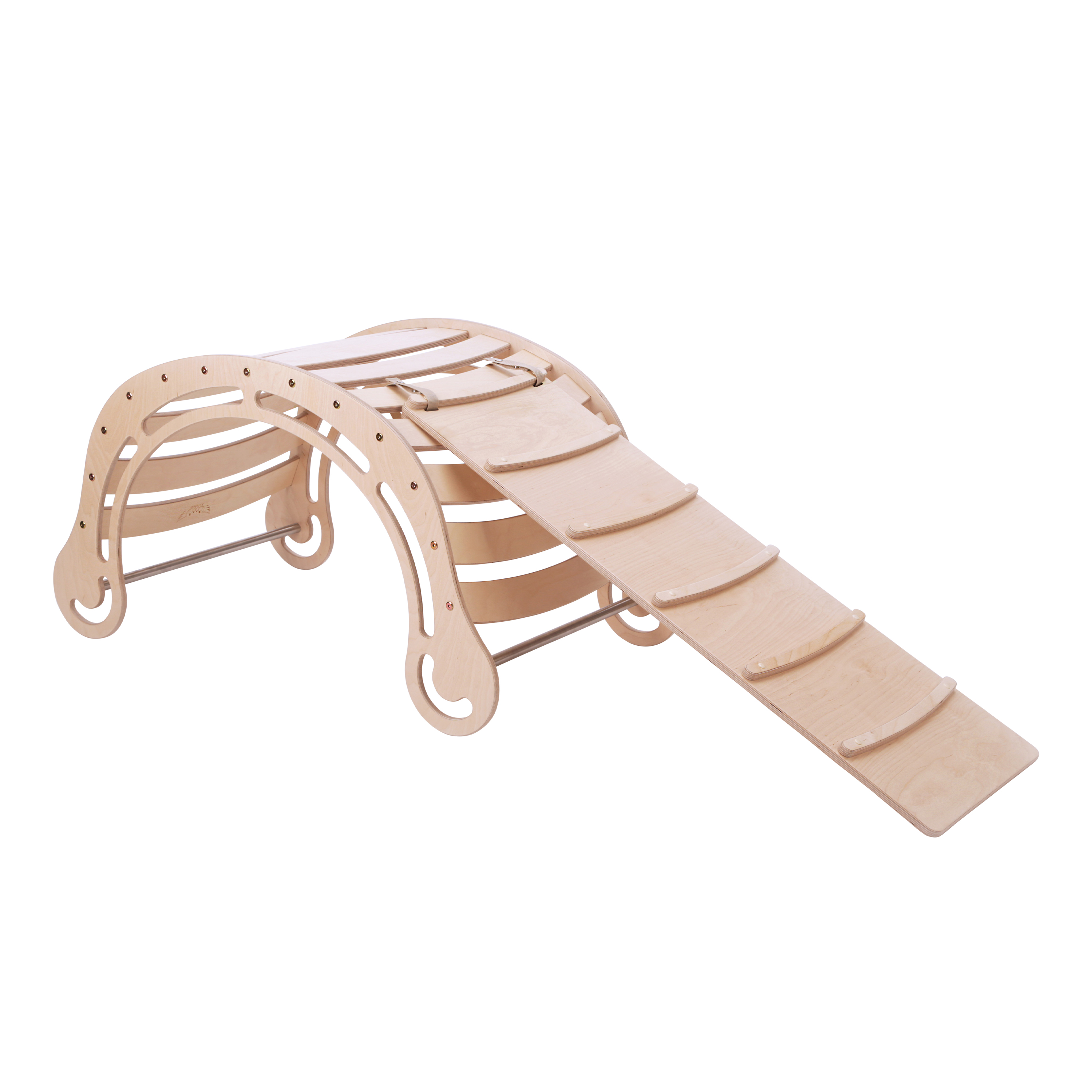 Houten XXL Rocker met Klimwand Naturel