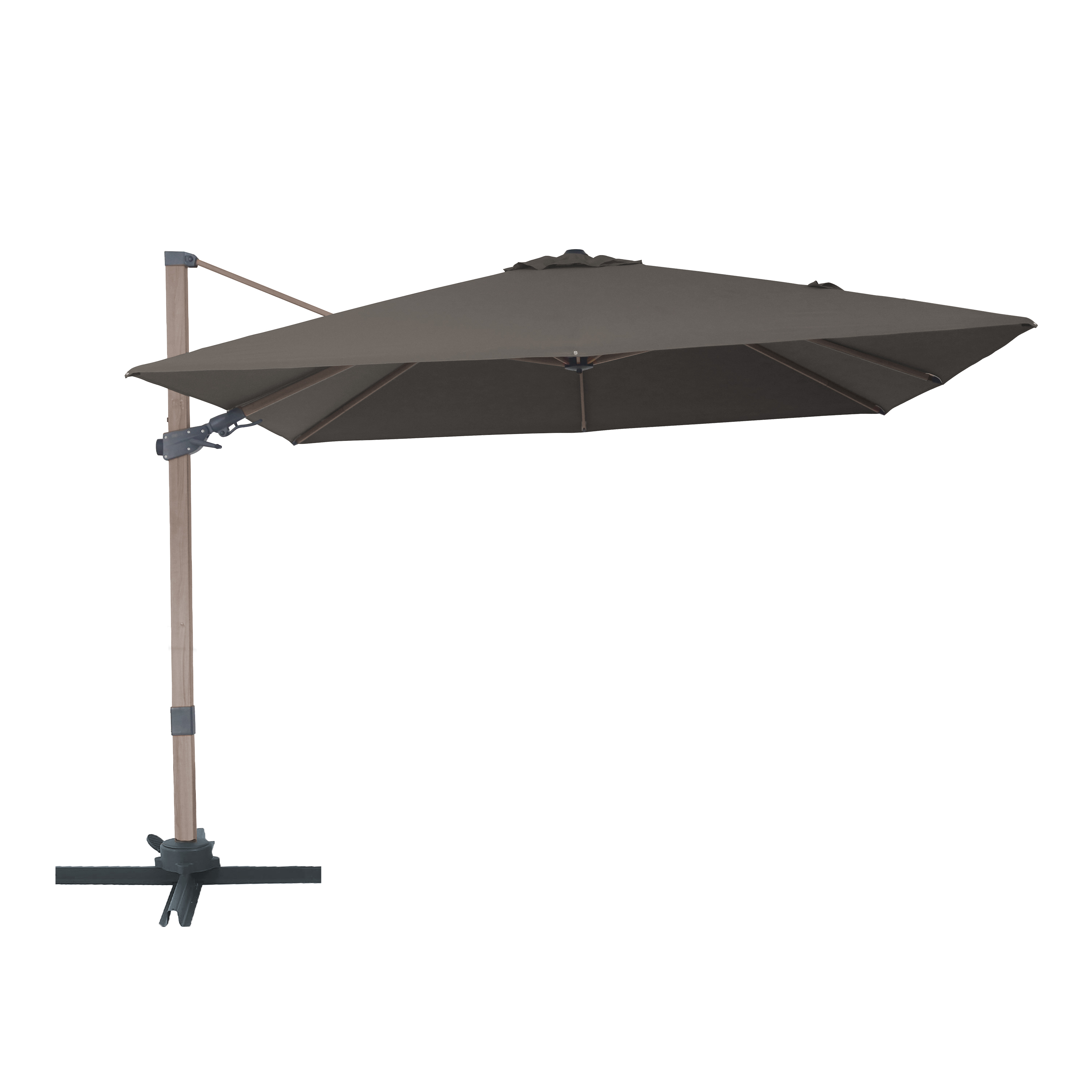 Alina Zweefparasol 300x300cm Eikenlook /taupe