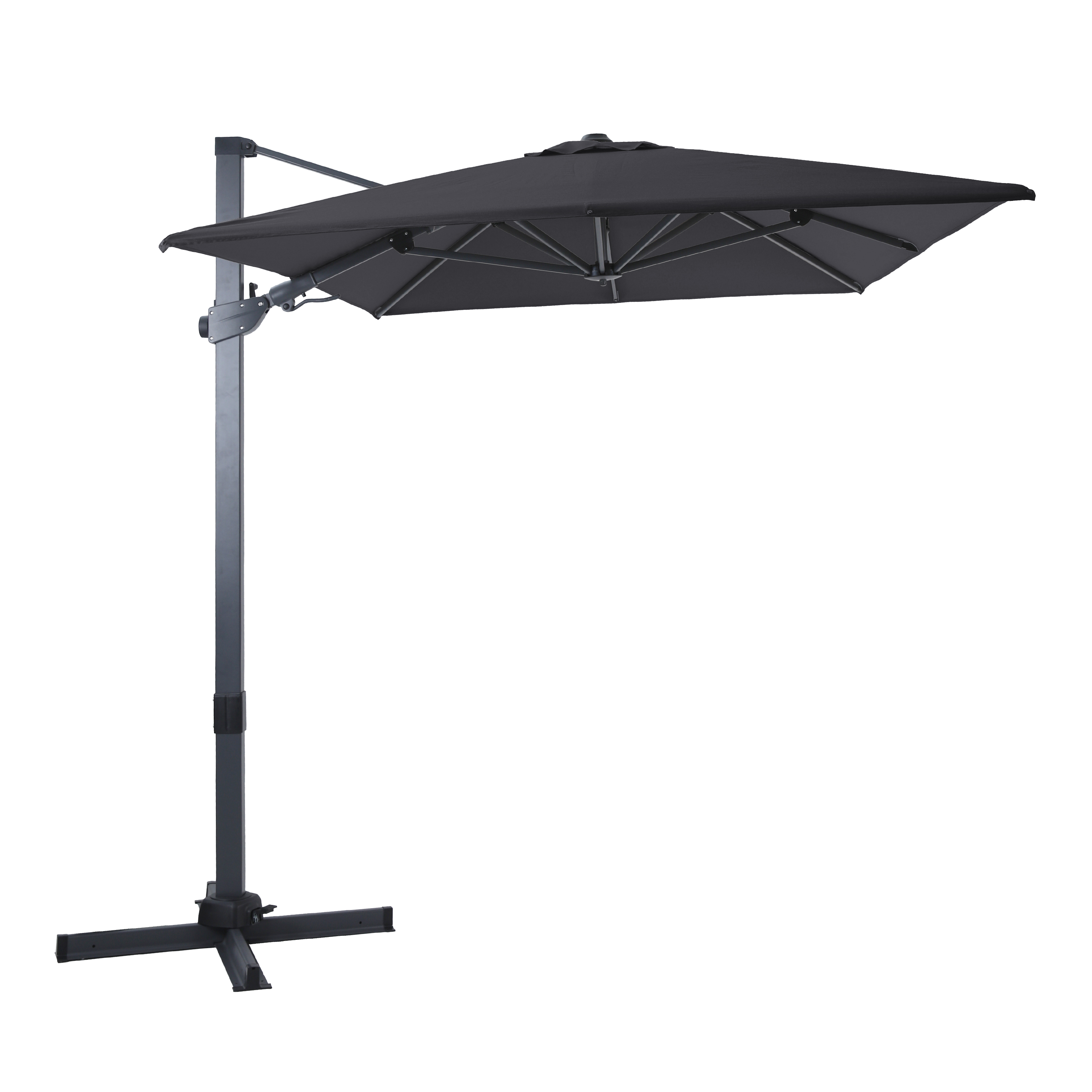 Milad Premium Zweefparasol 200x300 Antraciet/grijs
