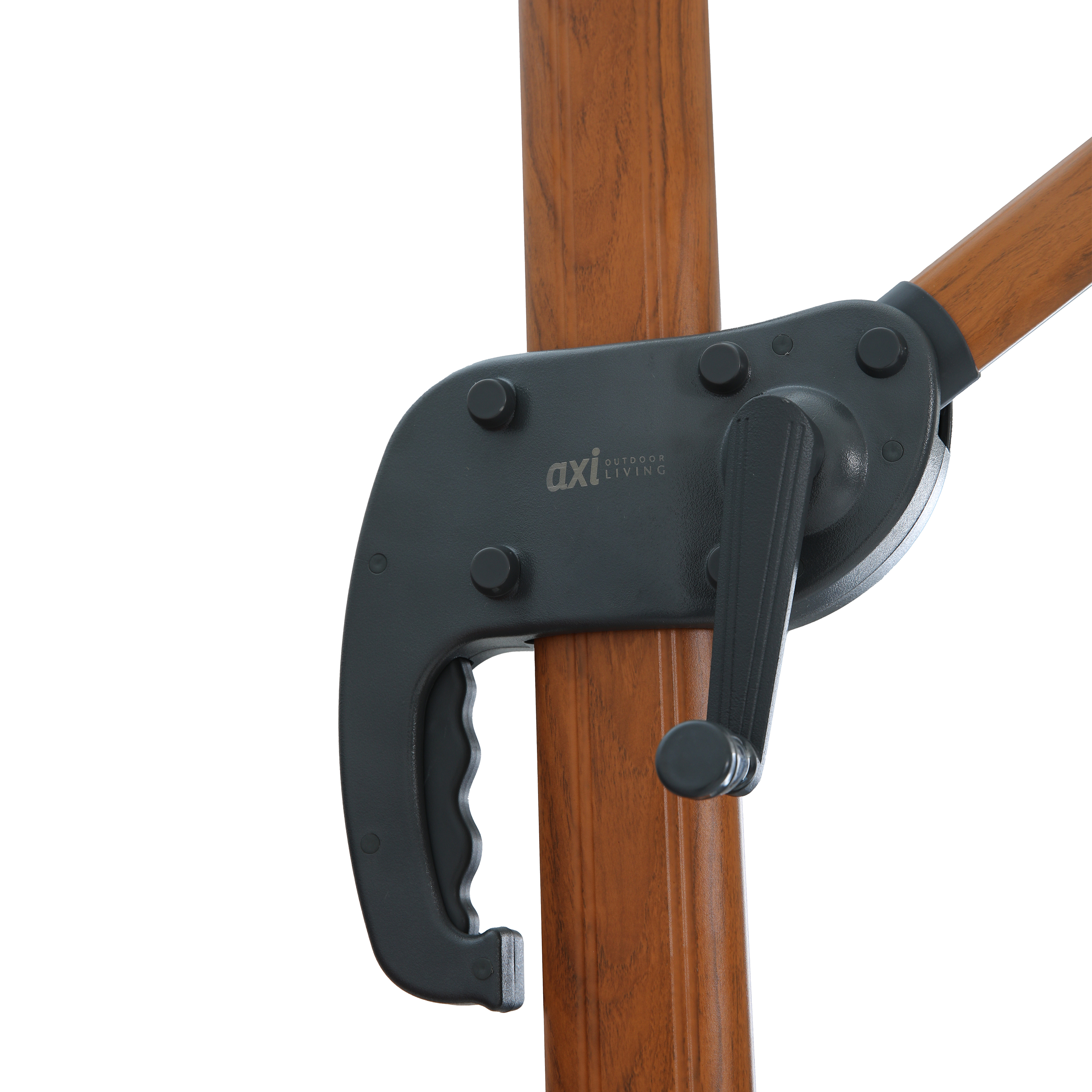 Marisol Zweefparasol Ø 300cm Houtlook/grijs