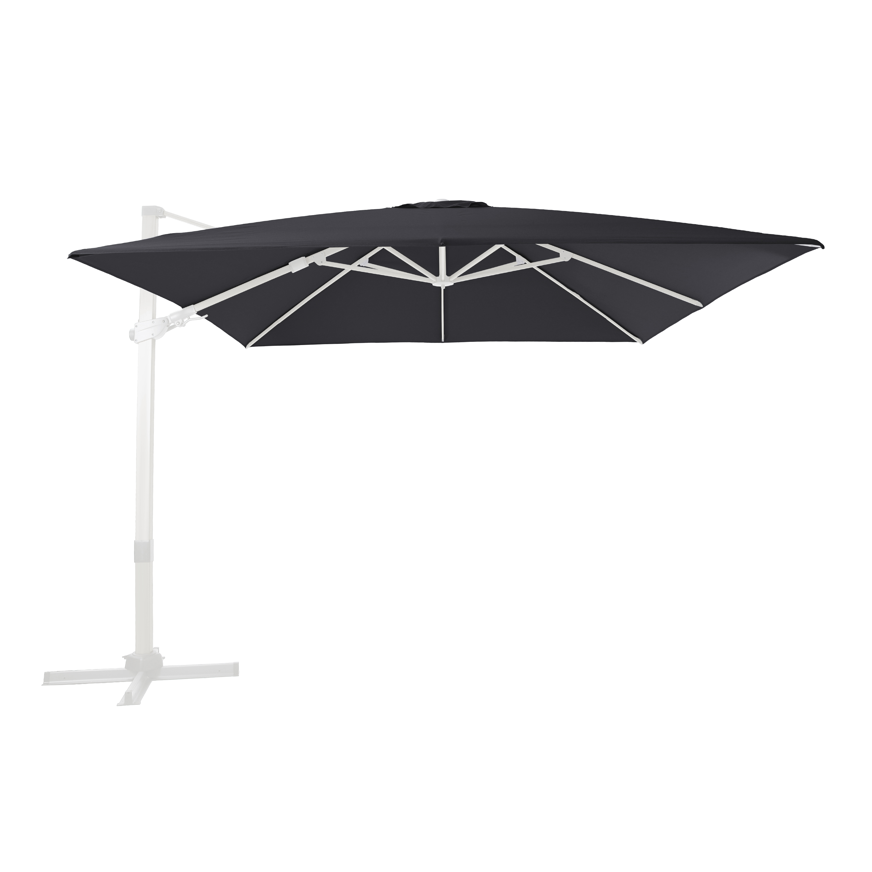 Apollo Premium Zweefparasol 300x300 Wit/grijs