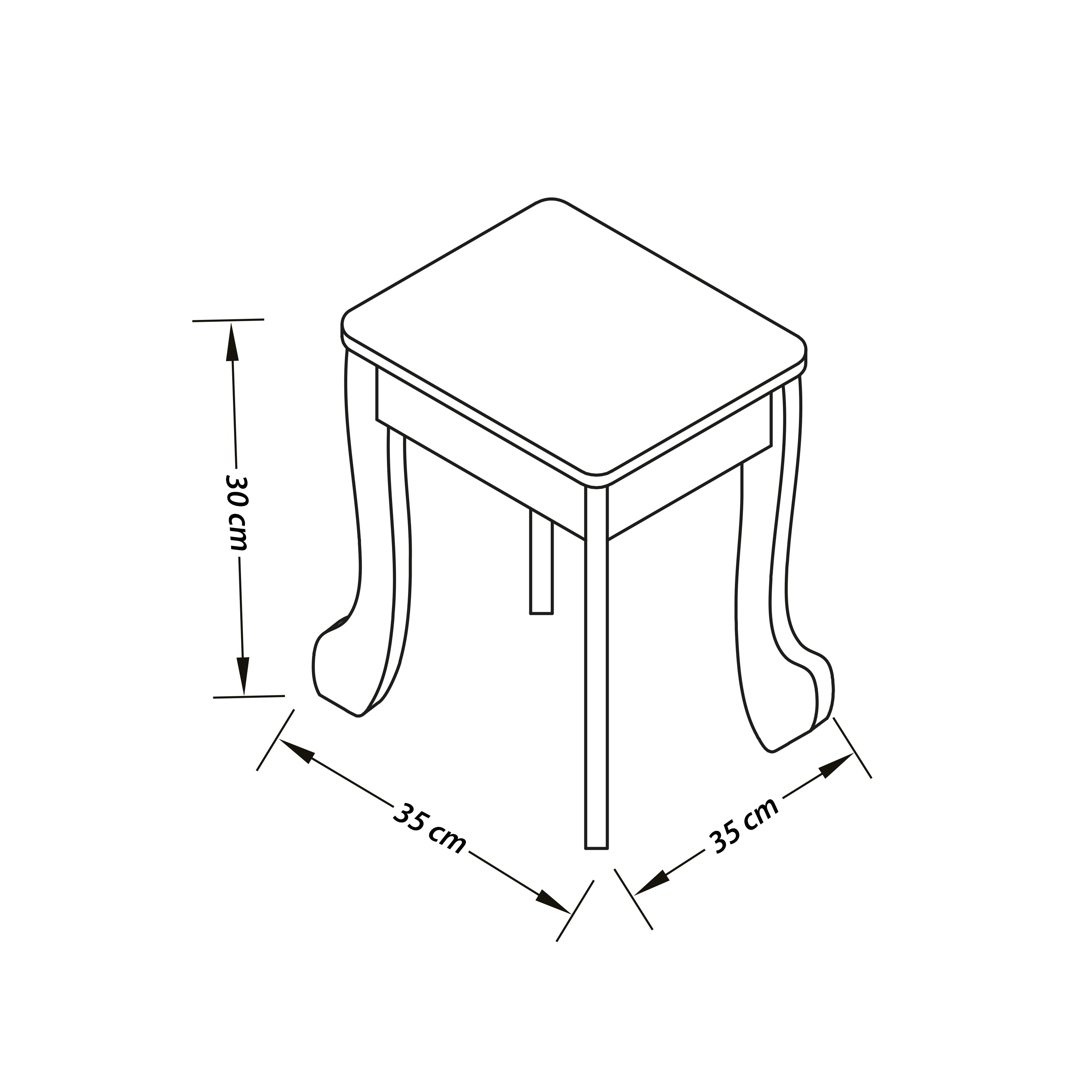Houten Kaptafel Aardbei
