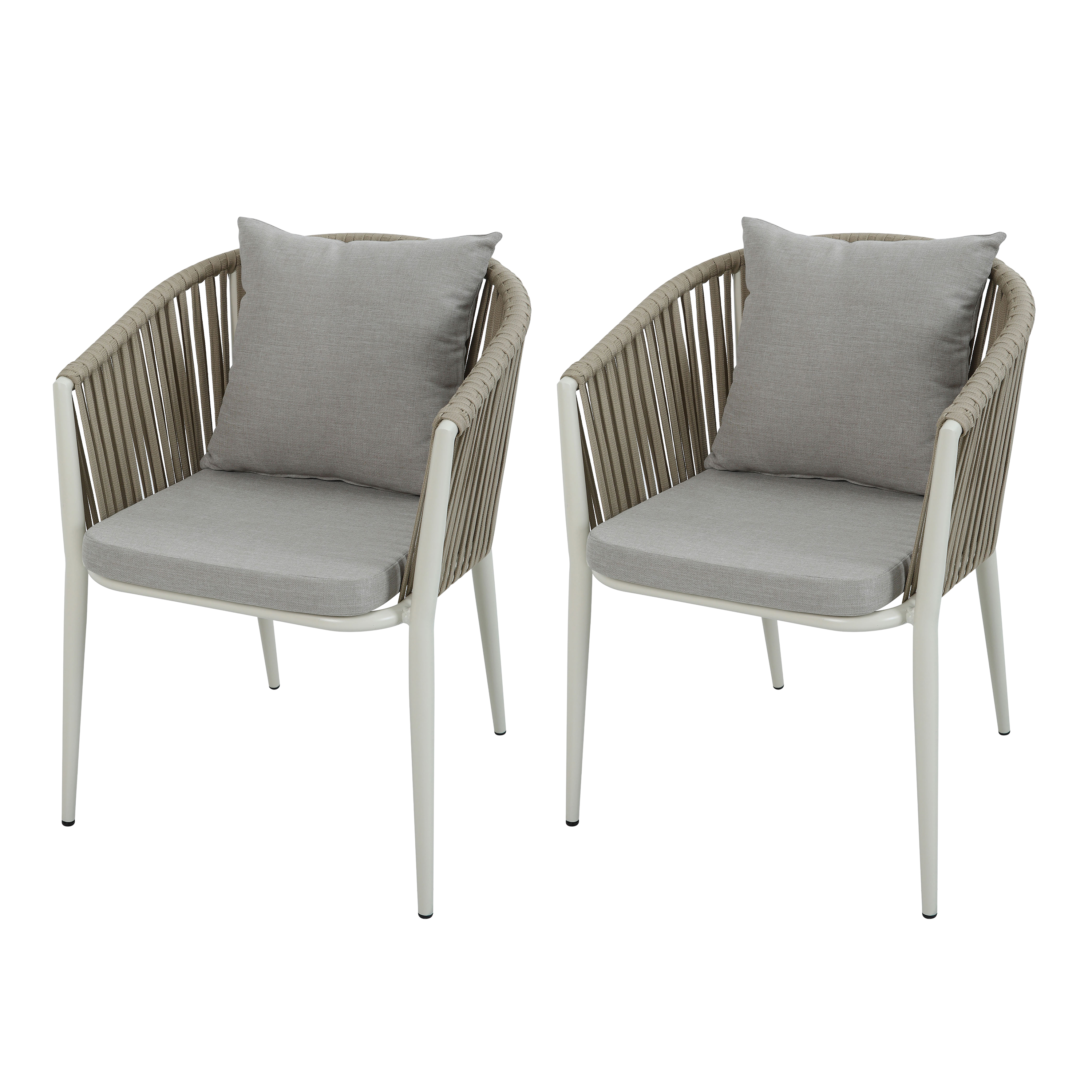 Faye Stoelen Beige – Set 2 stuks