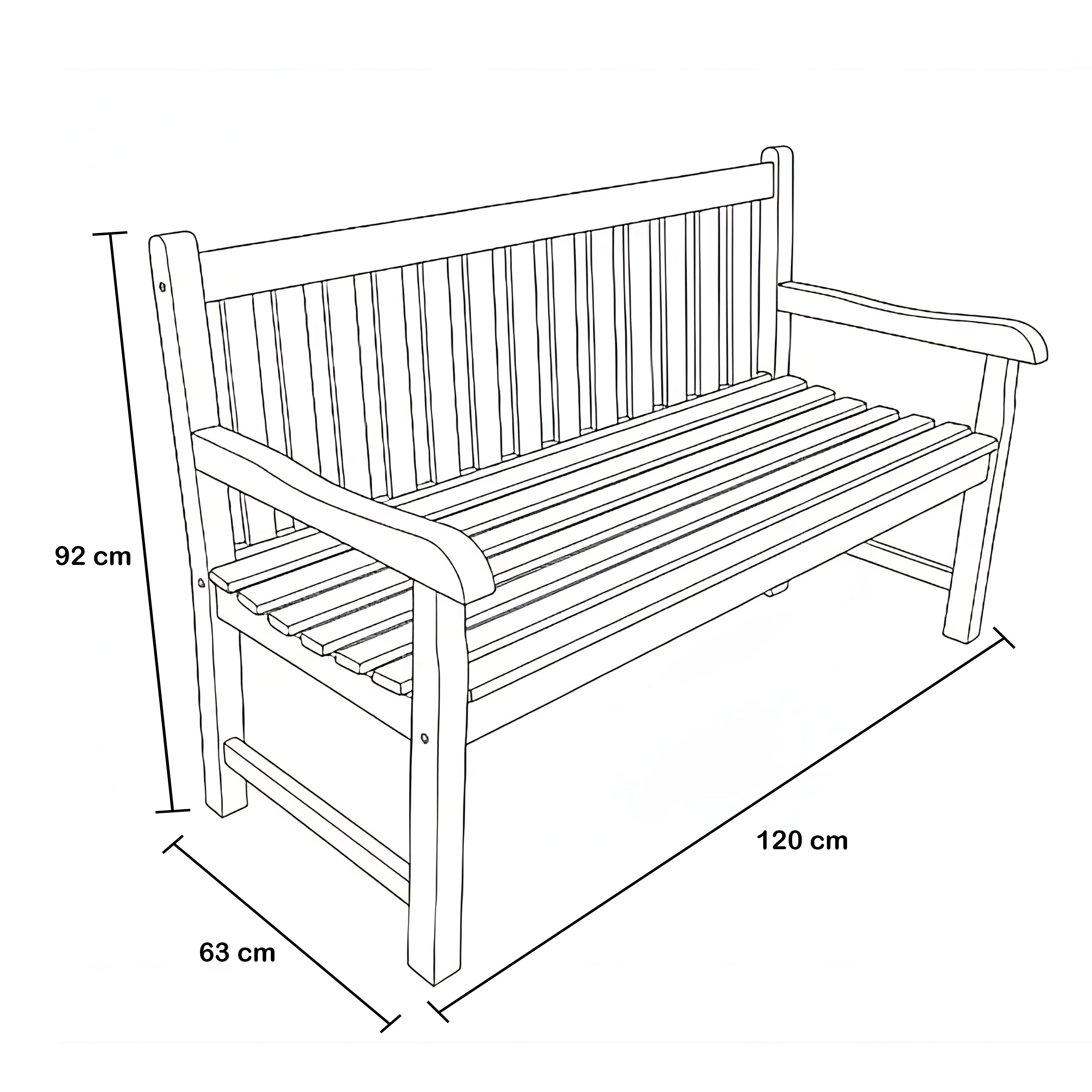 Nowi Teak Tuinbank 120 cm