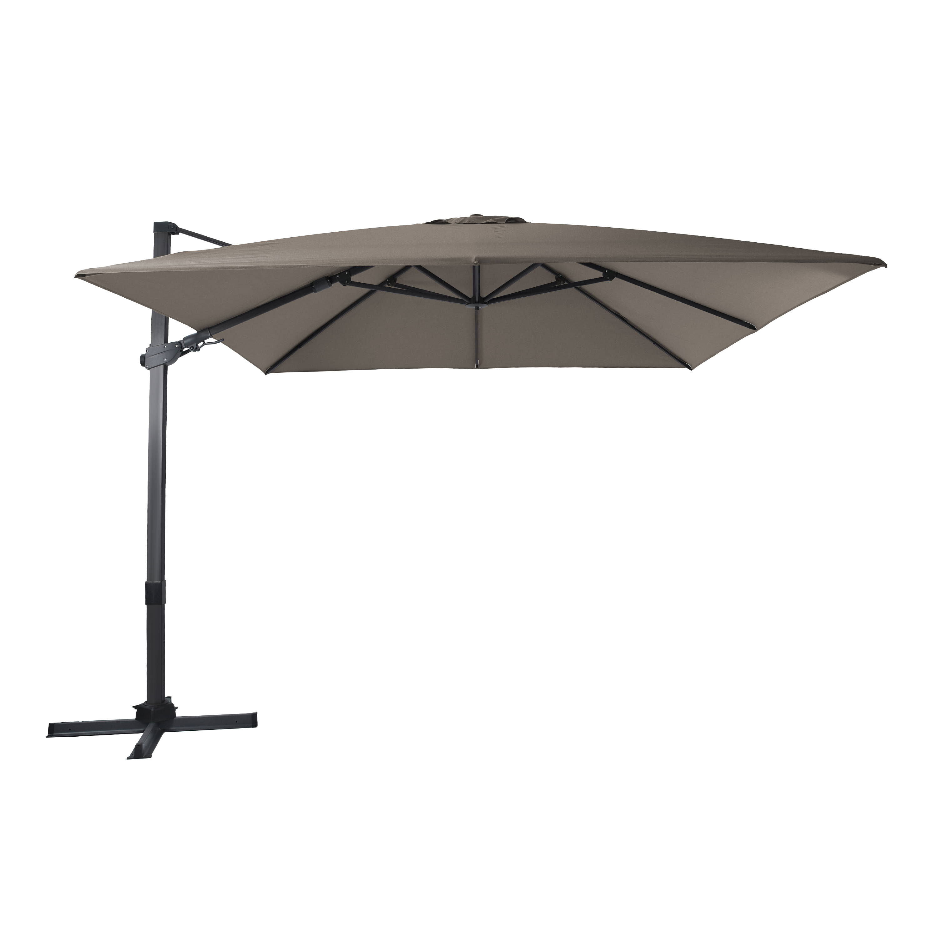 Apollo Premium Zweefparasol 300x300 Antraciet/taupe